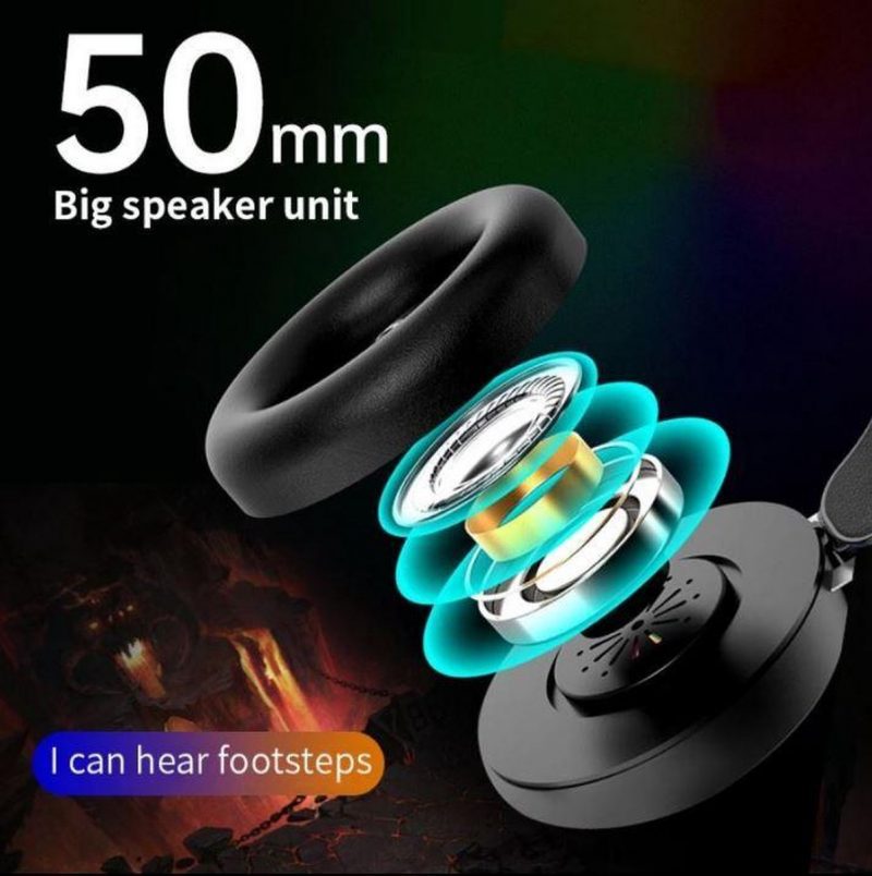 Elementkey GH10 Gaming Headset met RGB - 7.1 Surround Sound met ruis onderdrukkende microfoon – Koptelefoon voor o.a PS4/PS5/GamePC/Computers & Laptops - Afbeelding 11
