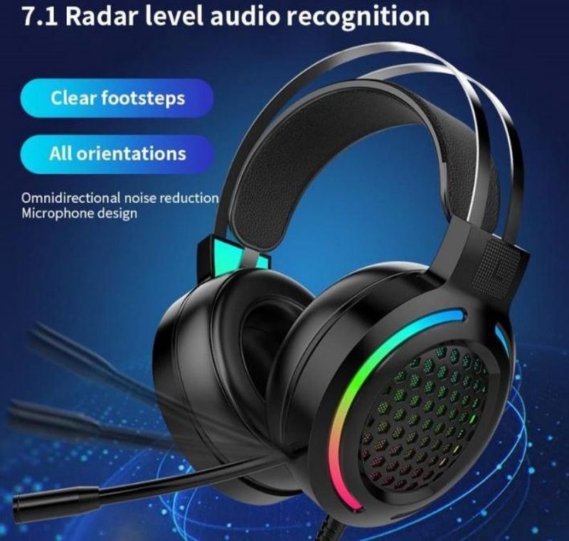 Elementkey GH10 Gaming Headset met RGB - 7.1 Surround Sound met ruis onderdrukkende microfoon – Koptelefoon voor o.a PS4/PS5/GamePC/Computers & Laptops - Afbeelding 10