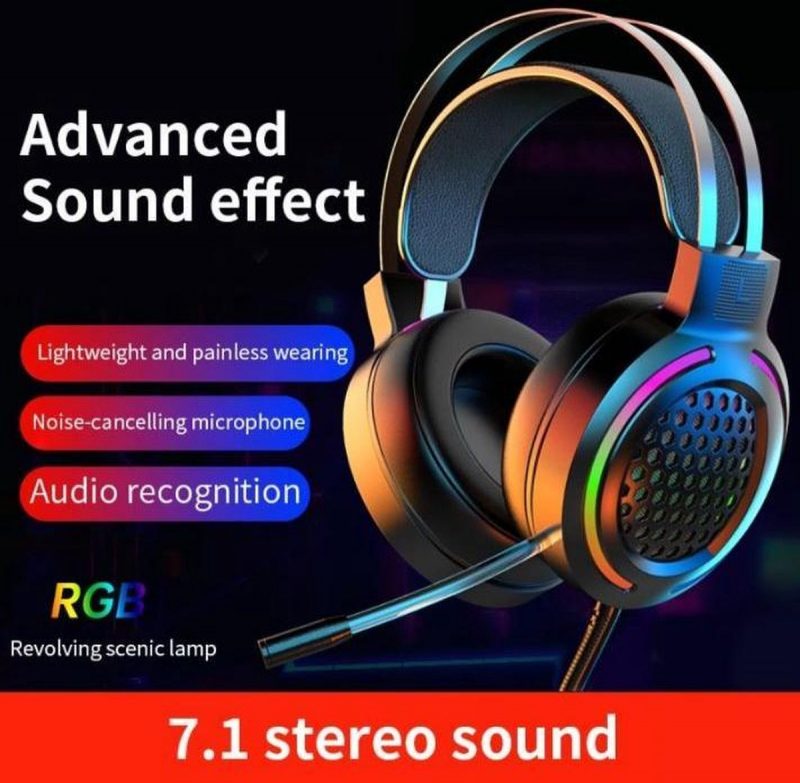 Elementkey GH10 Gaming Headset met RGB - 7.1 Surround Sound met ruis onderdrukkende microfoon – Koptelefoon voor o.a PS4/PS5/GamePC/Computers & Laptops - Afbeelding 7