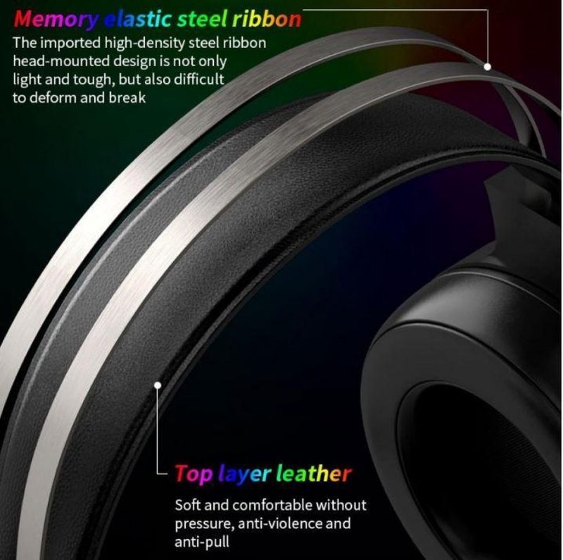 Elementkey GH10 Gaming Headset met RGB - 7.1 Surround Sound met ruis onderdrukkende microfoon – Koptelefoon voor o.a PS4/PS5/GamePC/Computers & Laptops - Afbeelding 14