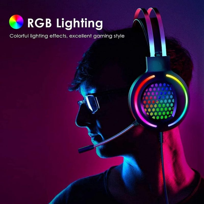 Elementkey GH10 Gaming Headset met RGB - 7.1 Surround Sound met ruis onderdrukkende microfoon – Koptelefoon voor o.a PS4/PS5/GamePC/Computers & Laptops - Afbeelding 16