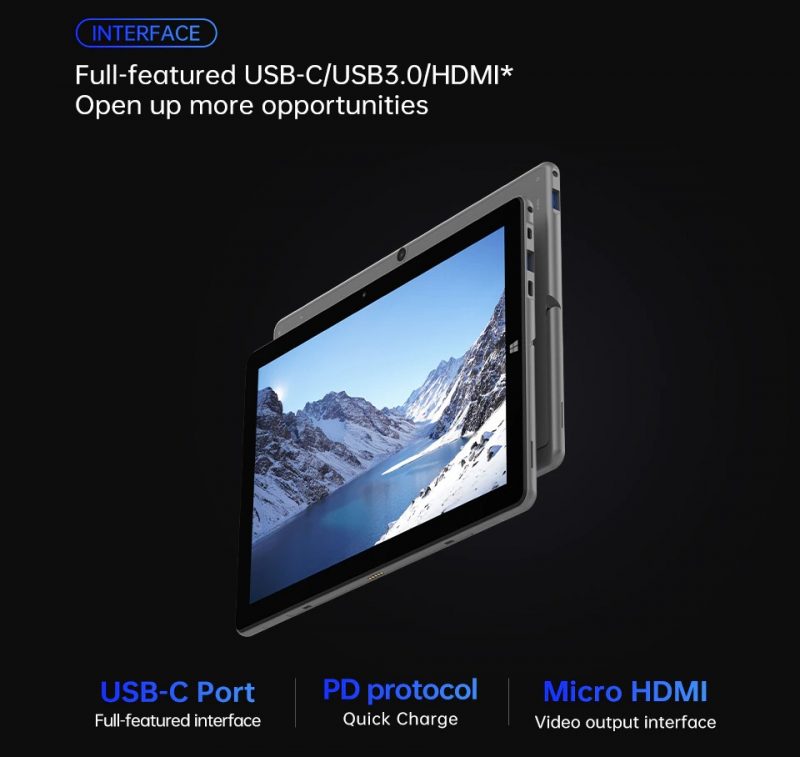 ELEMENTKEY iON Work - Windows 11 - 2 in 1 Tablet PC  -10.5 Inch Full HD IPS - Intel N4120 8GB LPDDR4 384GB Opslag - Afbeelding 15