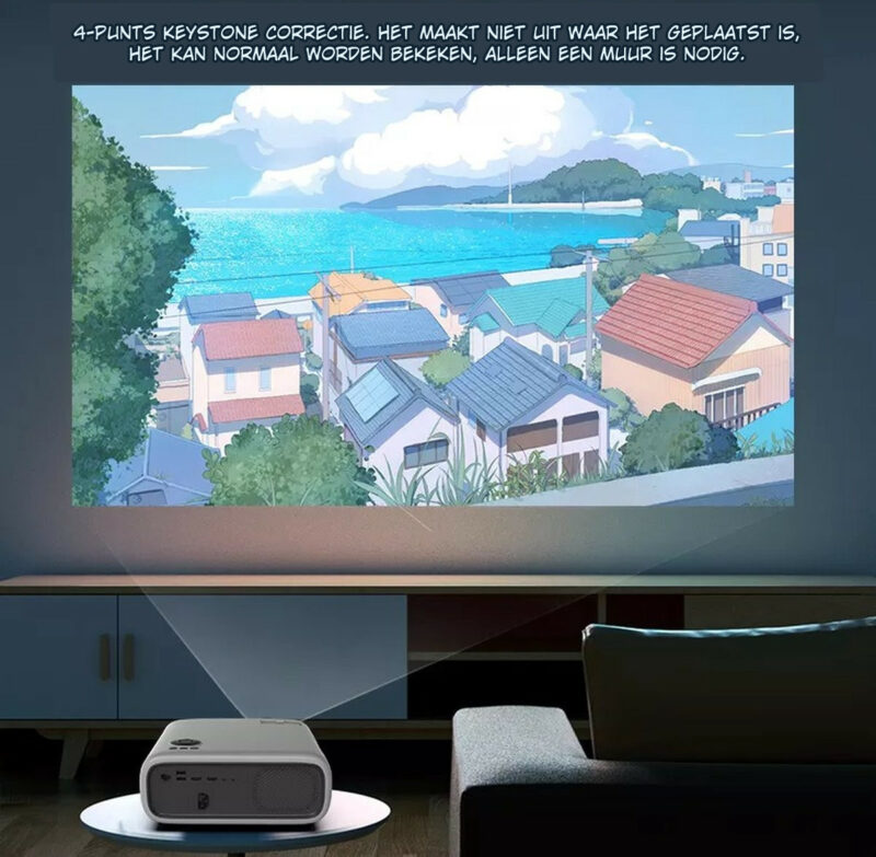 ELEMENTKEY BEAM20 Ultra - 800 ANSI LUMEN - LCD Android 9.0 Beamer - Projector voor Commerciële Doeleinden  - WiFi/Bluetooth 5.1 - Afbeelding 6