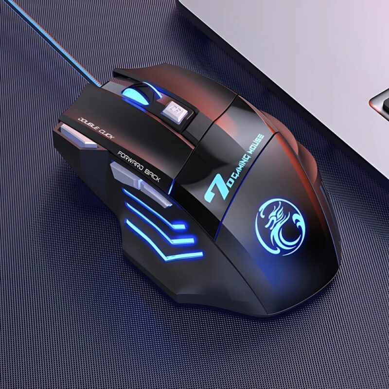 Elementkey HyperClaw V3 – Bedrade Gaming Muis – RGB-verlichting - tot 3200 DPI - Multiknoppen + Extra Fire knop – Ergonomische Muis – Duimsteun - Zwart - Afbeelding 7