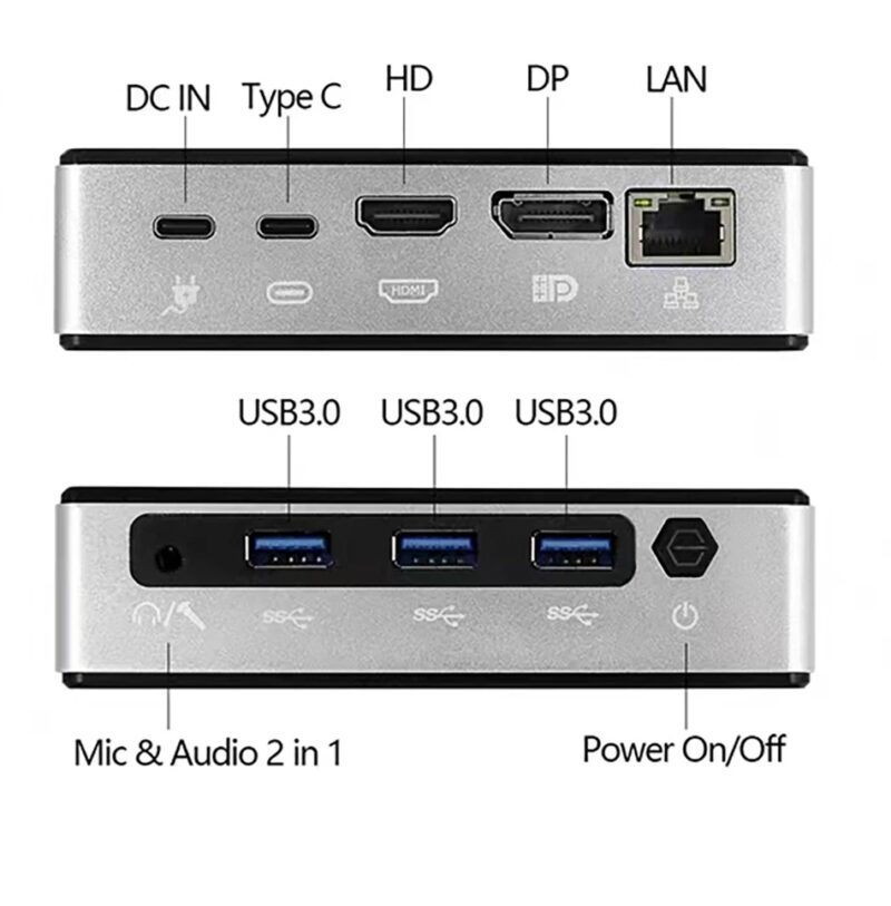 Elementkey IONX Mini – Mini PC - Desktop Computer - i7-1060NG7 – 3.8 GHz Turbo - 16GB RAM Samsung 512GB SSD - Windows 11 PRO - Intel Iris Plus Graphics – 8 Cores 4 Threads - Bluetooth 4.2 - Afbeelding 9