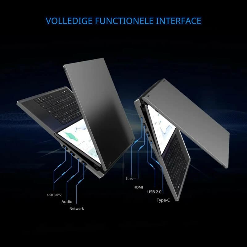 Elementkey TrueVision - Dubbele Scherm Laptop - 2 in 1 - Intel i9 10980HK - 64GB ram - 1000GB SSD - Windows 11 Pro - Afbeelding 5